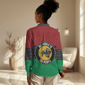 Personalized Pan African Black Panther Women Casual Shirt All Power To The People