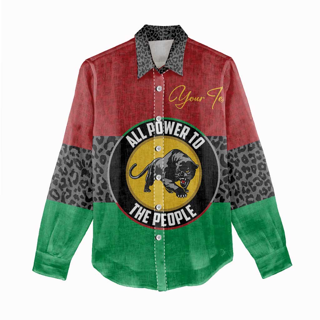 Personalized Pan African Black Panther Women Casual Shirt All Power To The People