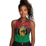 Personalized Pan African Black Panther Women Sleeveless Polo Shirt All Power To The People
