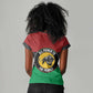Personalized Pan African Black Panther Women V-Neck T-Shirt All Power To The People