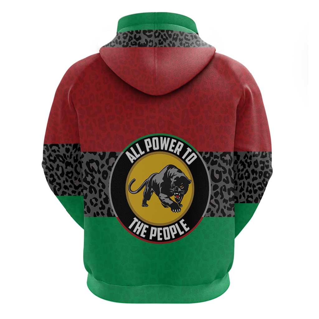 Personalized Pan African Black Panther Zip Hoodie All Power To The People