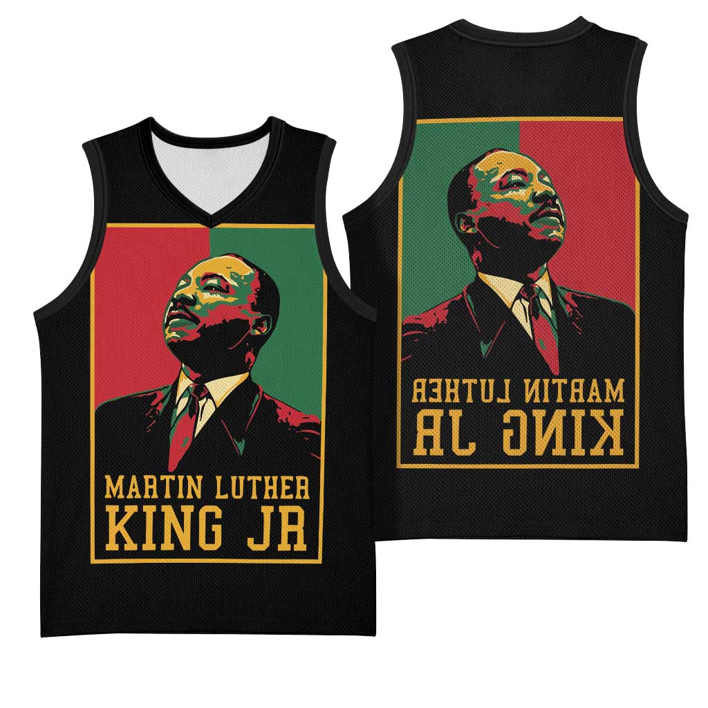 Martin Luther King Jr Basketball Jersey MLK Retro Style - African Pride