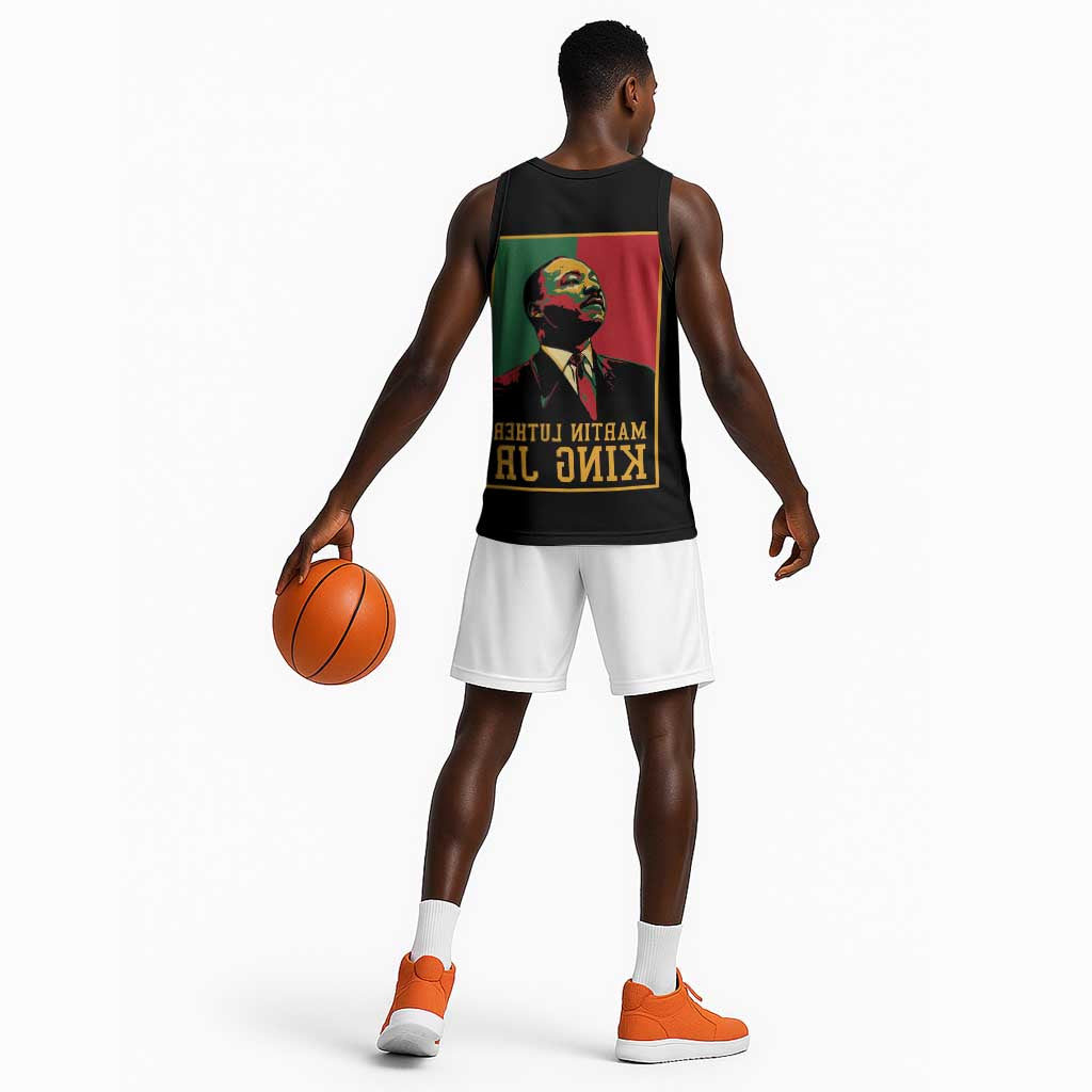 Martin Luther King Jr Basketball Jersey MLK Retro Style - African Pride