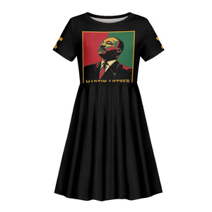 Martin Luther King Jr Kid Short Sleeve Dress MLK Retro Style