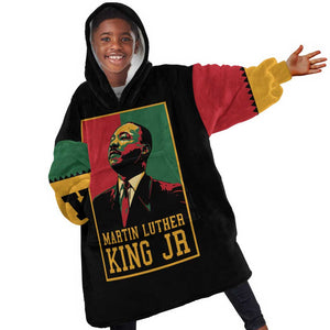 Martin Luther King Jr Kid Wearable Blanket Hoodie MLK Retro Style