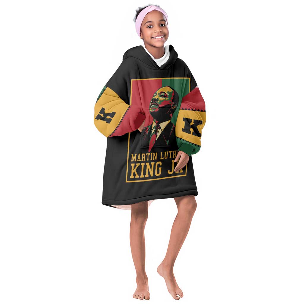 Martin Luther King Jr Kid Wearable Blanket Hoodie MLK Retro Style