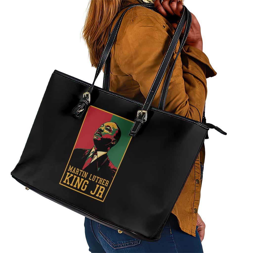 Martin Luther King Jr Leather Tote Bag MLK Retro Style