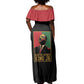 Martin Luther King Jr Off Shoulder Maxi Dress MLK Retro Style