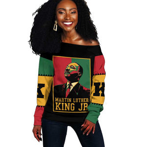 Martin Luther King Jr Off Shoulder Sweater MLK Retro Style