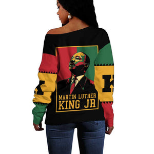 Martin Luther King Jr Off Shoulder Sweater MLK Retro Style