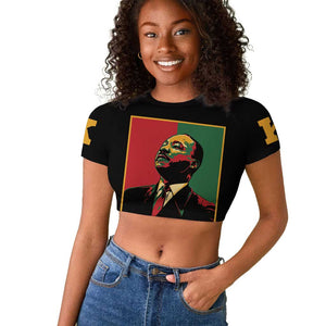 Martin Luther King Jr Raglan Cropped T shirt MLK Retro Style