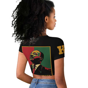 Martin Luther King Jr Raglan Cropped T shirt MLK Retro Style