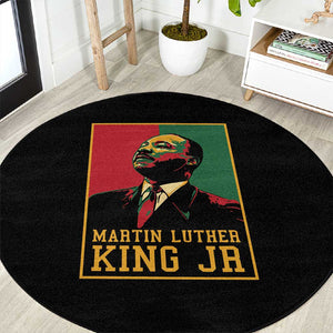 Martin Luther King Jr Round Carpet MLK Retro Style
