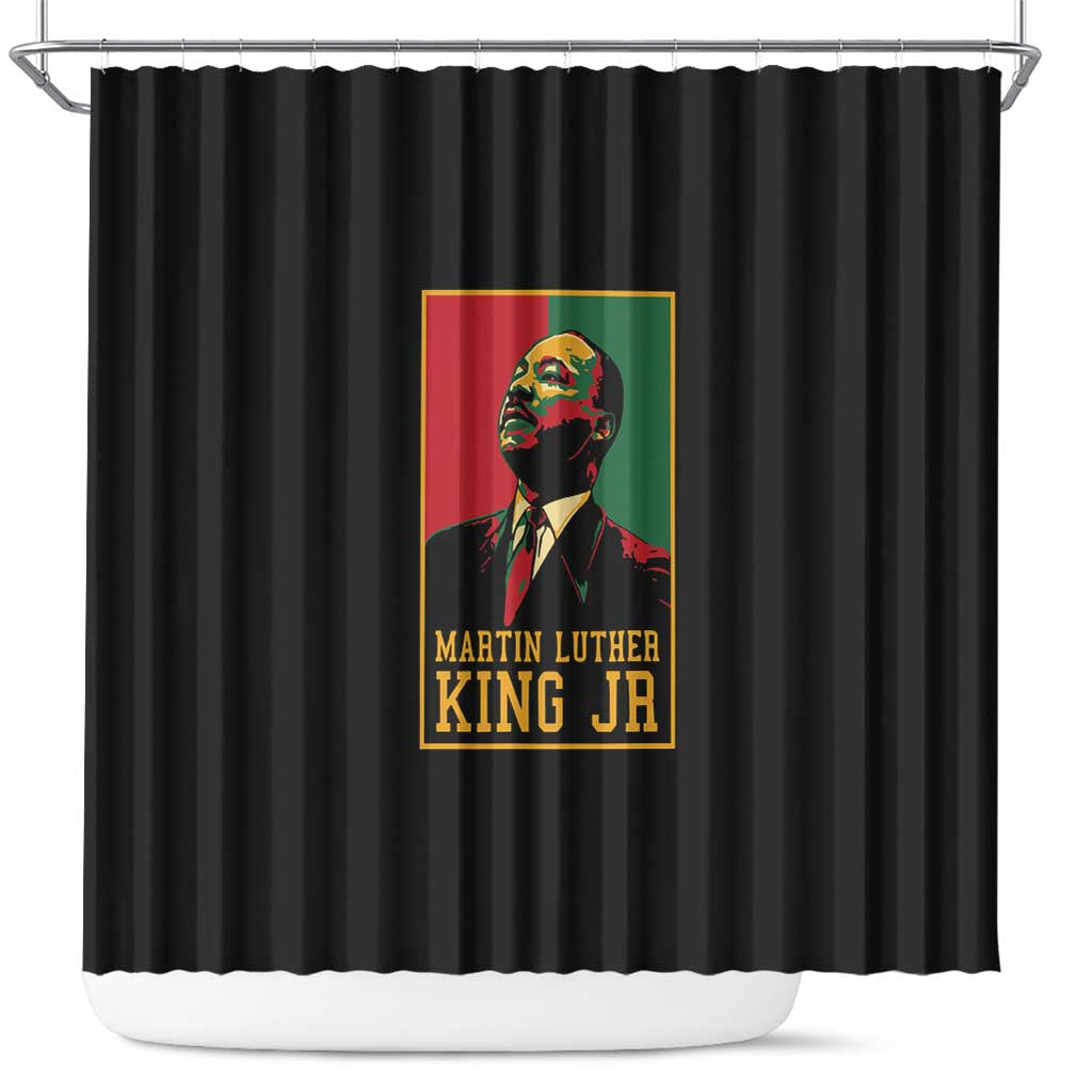 Martin Luther King Jr Shower Curtain MLK Retro Style