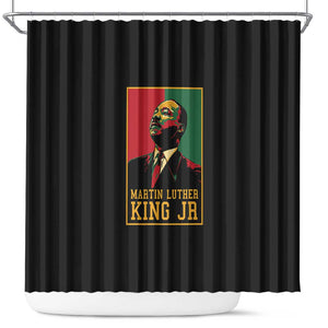 Martin Luther King Jr Shower Curtain MLK Retro Style