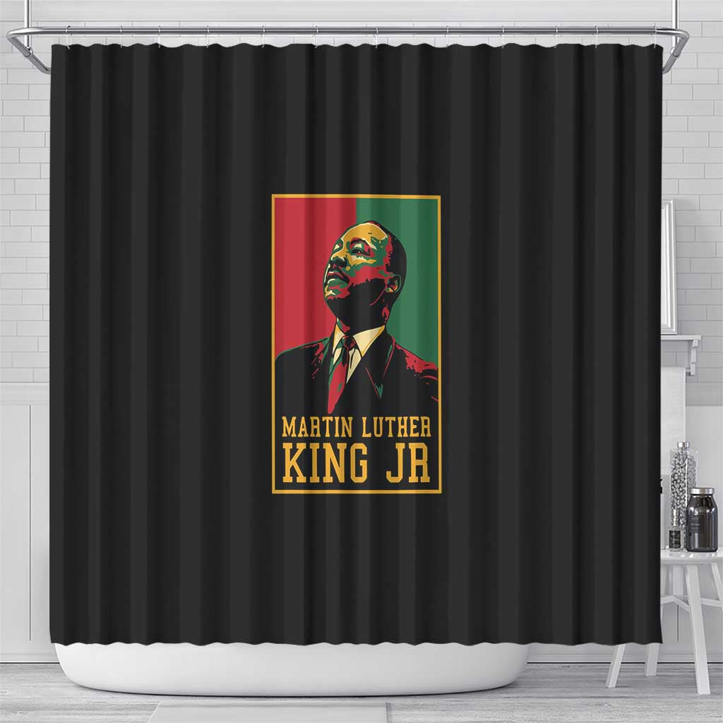 Martin Luther King Jr Shower Curtain MLK Retro Style