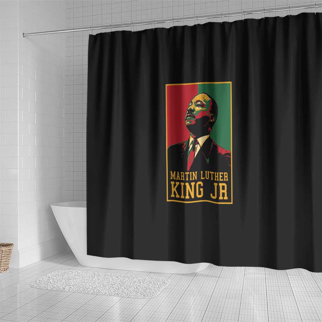 Martin Luther King Jr Shower Curtain MLK Retro Style