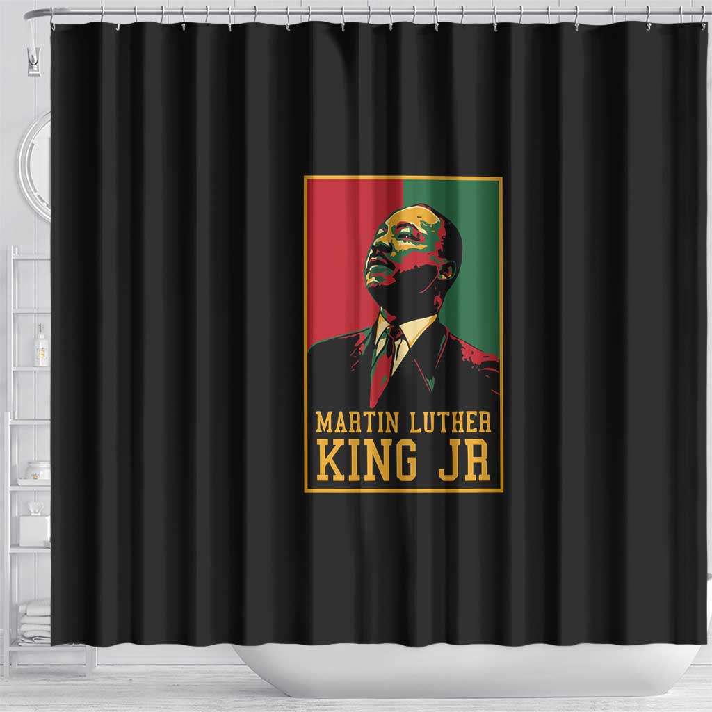 Martin Luther King Jr Shower Curtain MLK Retro Style