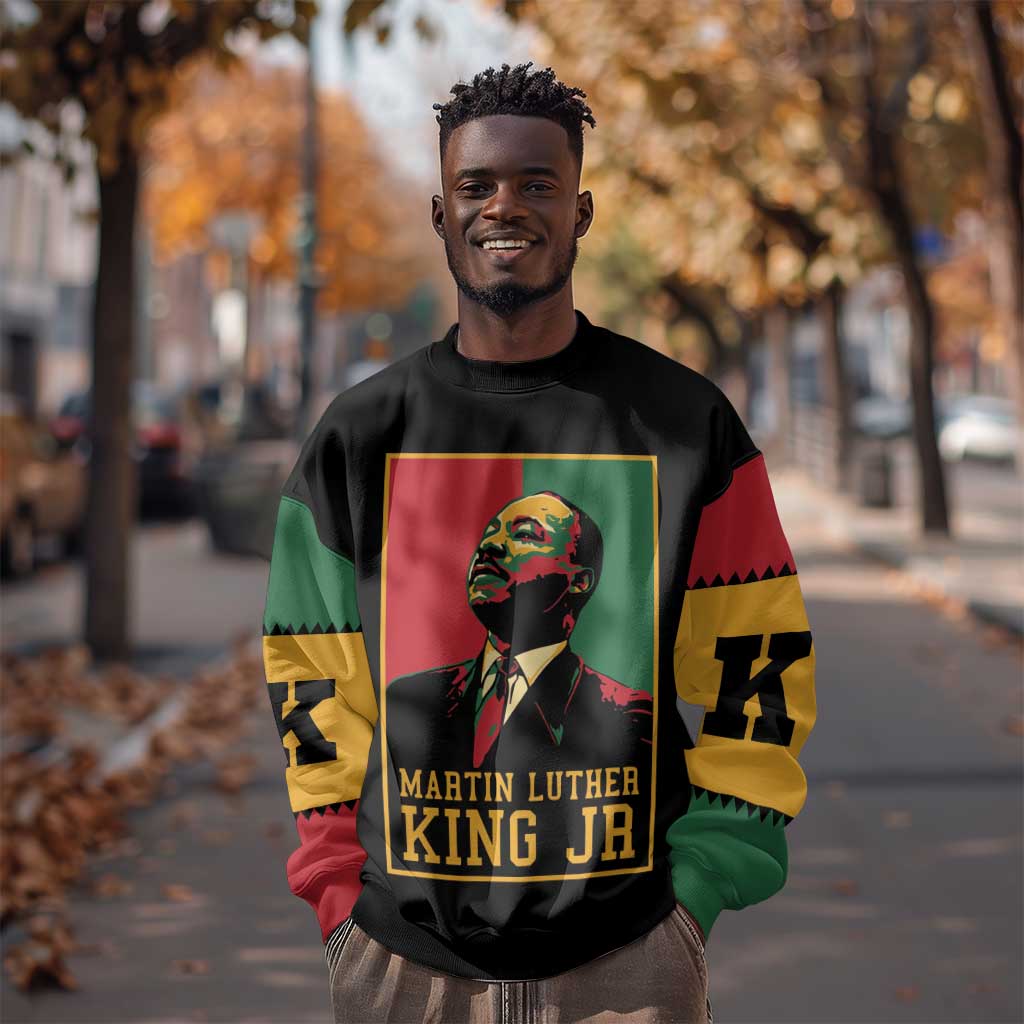 Martin Luther King Jr Sweatshirt MLK Retro Style by AfricanPride