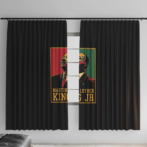 Martin Luther King Jr Window Curtain MLK Retro Style