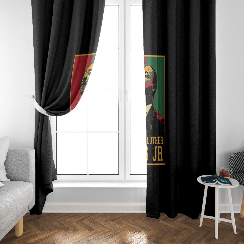 Martin Luther King Jr Window Curtain MLK Retro Style