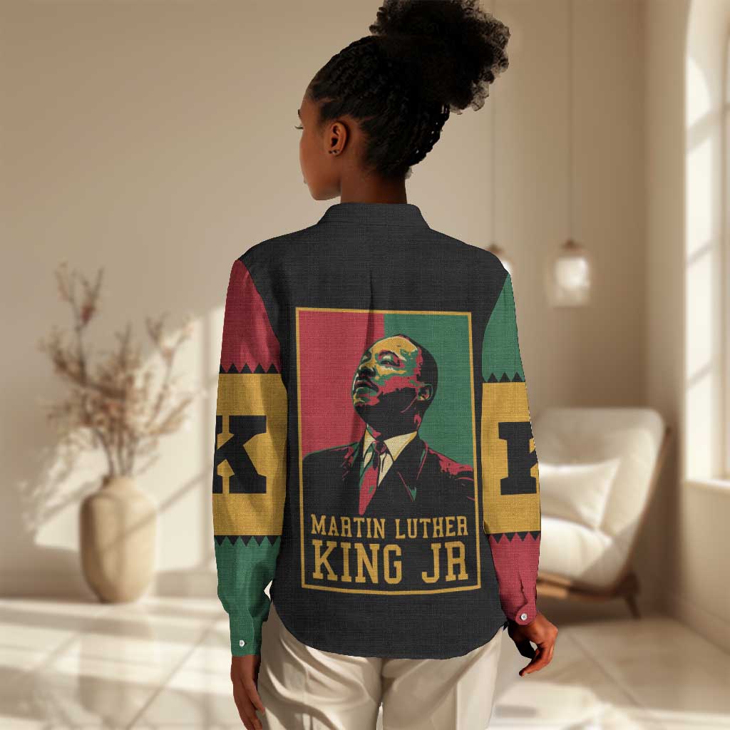Martin Luther King Jr Women Casual Shirt MLK Retro Style