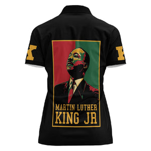 Martin Luther King Jr Women Polo Shirt MLK Retro Style