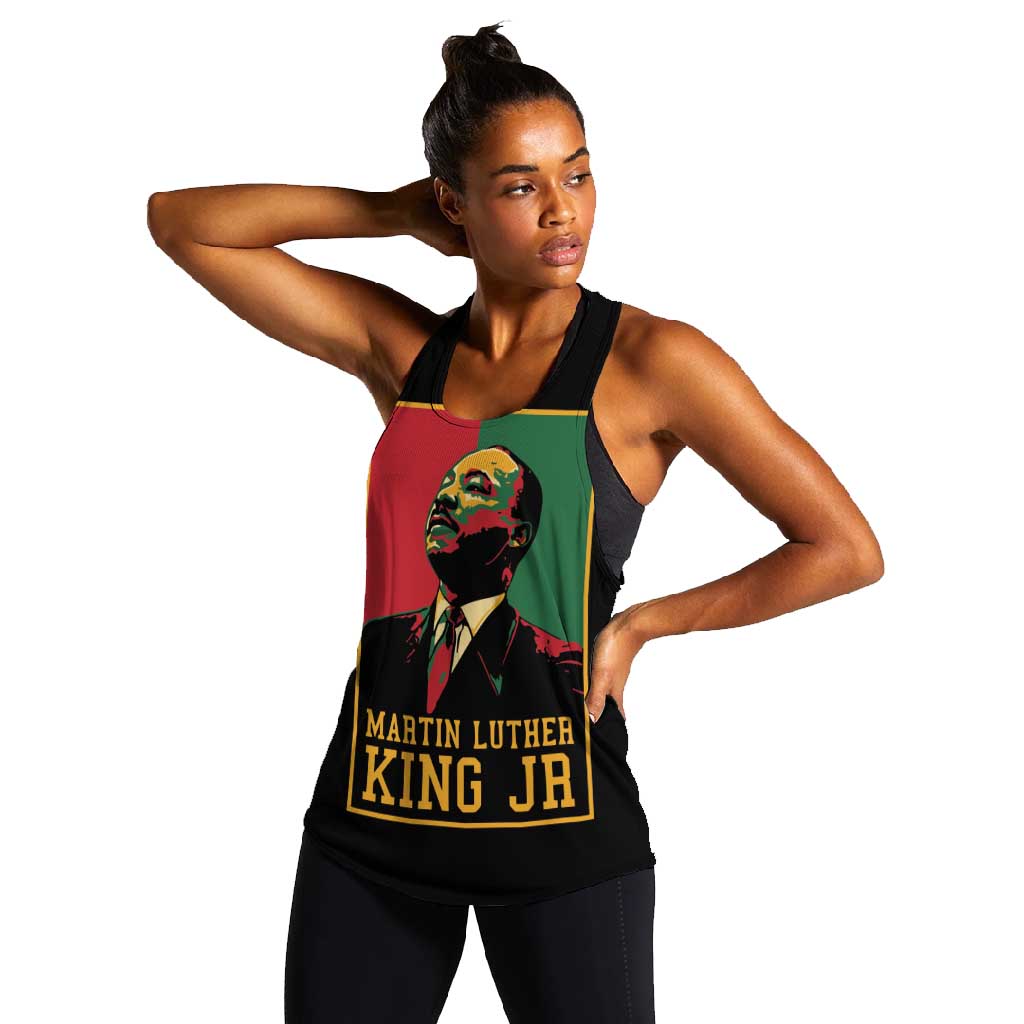Martin Luther King Jr Women Racerback Tank MLK Retro Style