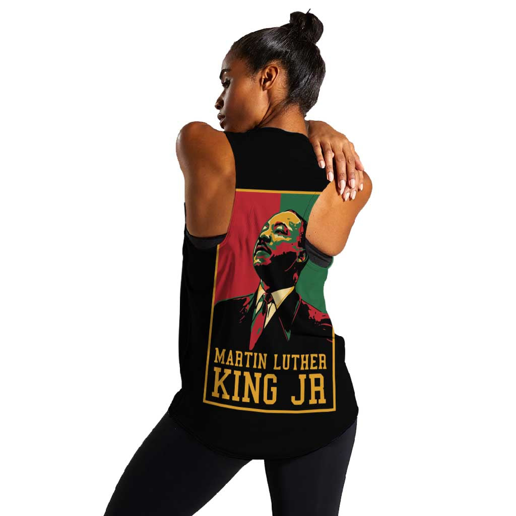 Martin Luther King Jr Women Racerback Tank MLK Retro Style