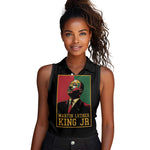 Martin Luther King Jr Women Sleeveless Polo Shirt MLK Retro Style