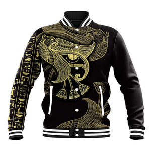 Afro Egypt Baseball Jacket Horus Eyes Egyptian God