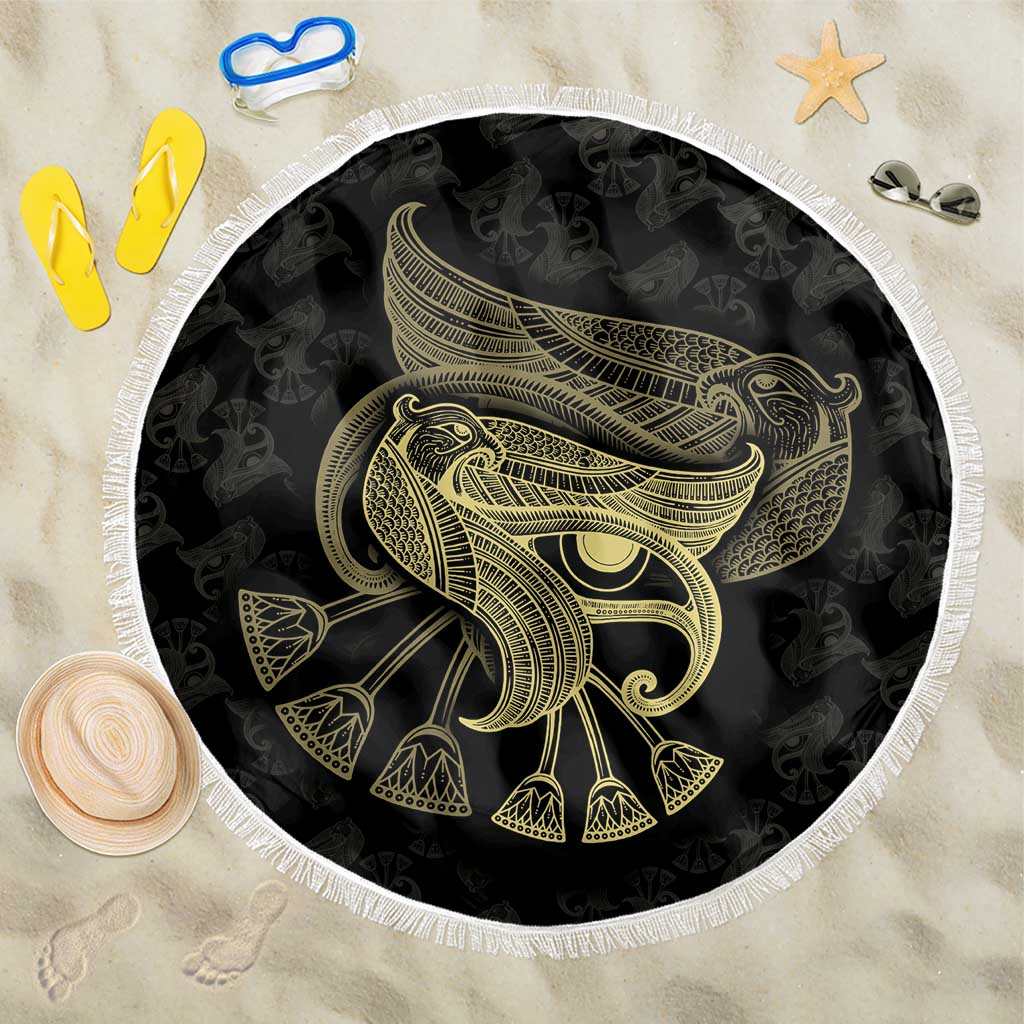 Afro Egypt Beach Blanket Horus Eyes Egyptian God