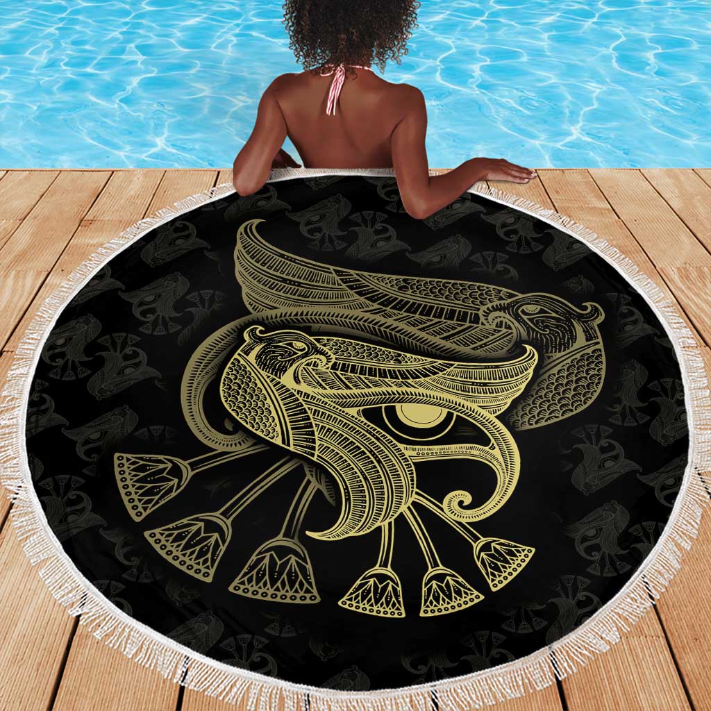 Afro Egypt Beach Blanket Horus Eyes Egyptian God