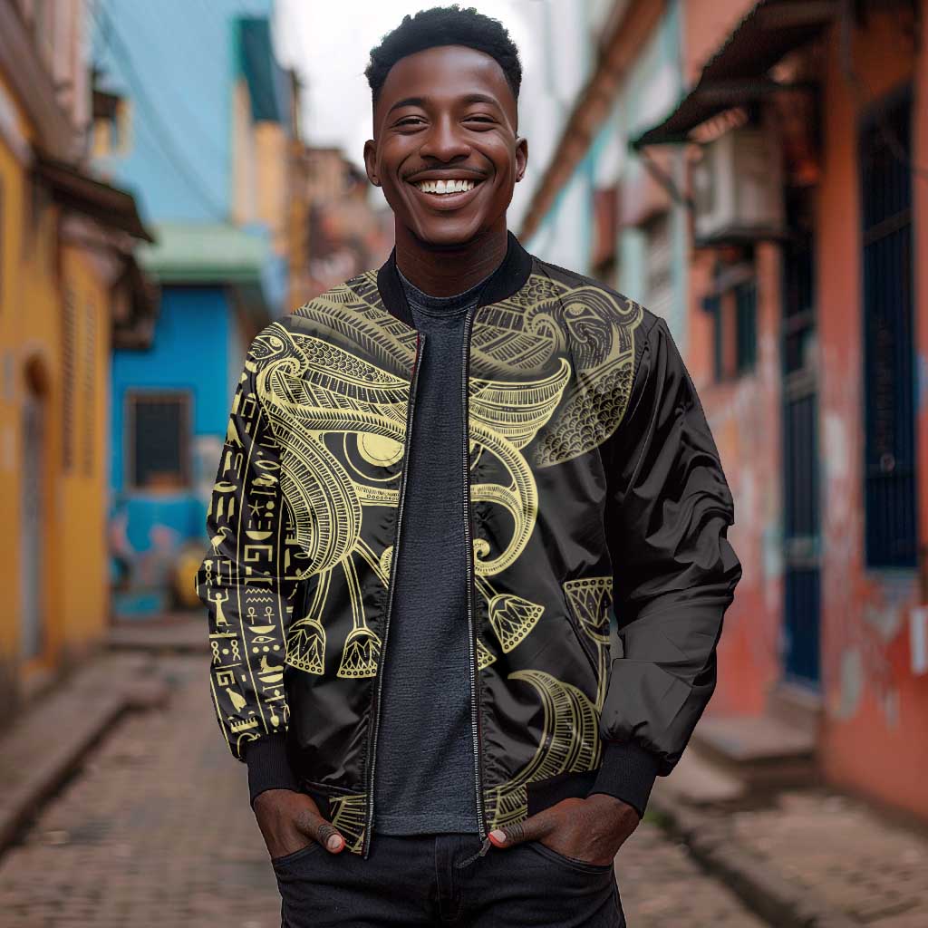 Afro Egypt Bomber Jacket Horus Eyes Egyptian God