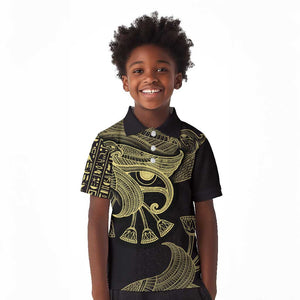 Afro Egypt Kid Polo Shirt Horus Eyes Egyptian God