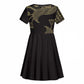 Afro Egypt Kid Short Sleeve Dress Horus Eyes Egyptian God