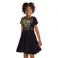 Afro Egypt Kid Short Sleeve Dress Horus Eyes Egyptian God