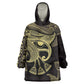 Afro Egypt Kid Wearable Blanket Hoodie Horus Eyes Egyptian God