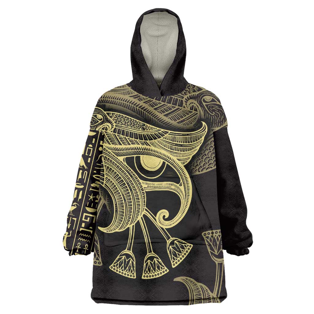 Afro Egypt Kid Wearable Blanket Hoodie Horus Eyes Egyptian God