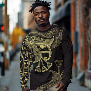 Afro Egypt Long Sleeve Shirt Horus Eyes Egyptian God