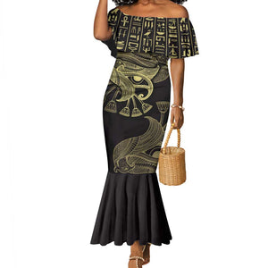 Afro Egypt Mermaid Dress Horus Eyes Egyptian God