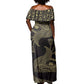 Afro Egypt Off Shoulder Maxi Dress Horus Eyes Egyptian God