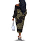 Afro Egypt Off The Shoulder Long Sleeve Dress Horus Eyes Egyptian God