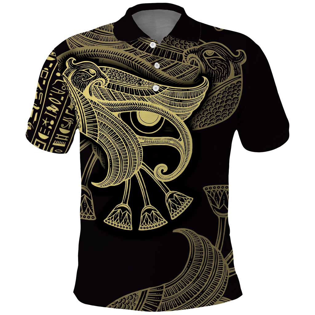 Afro Egypt Polo Shirt Horus Eyes Egyptian God
