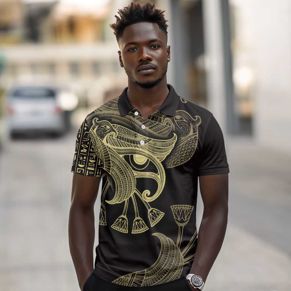 Afro Egypt Polo Shirt Horus Eyes Egyptian God