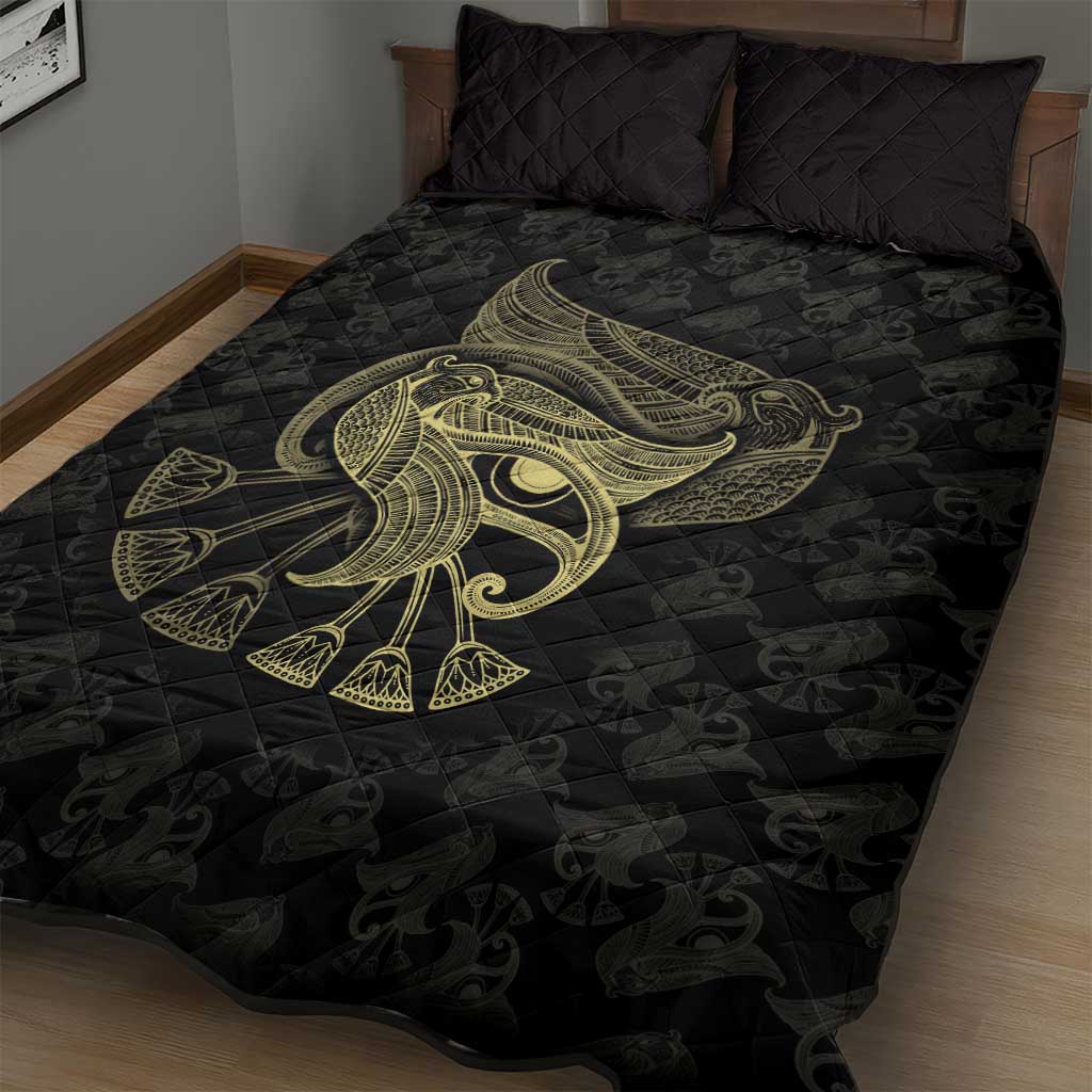 Afro Egypt Quilt Bed Set Horus Eyes Egyptian God