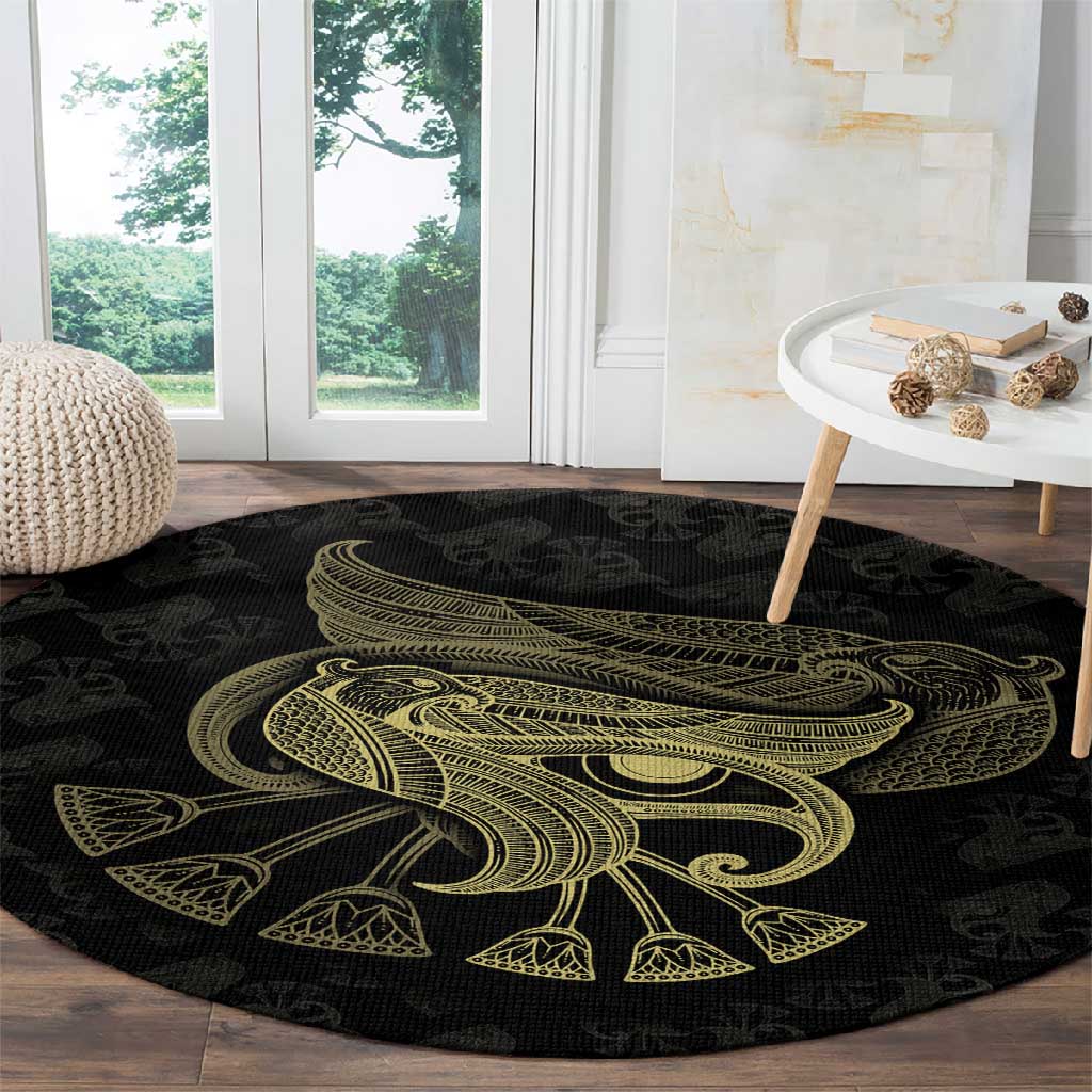 Afro Egypt Round Carpet Horus Eyes Egyptian God