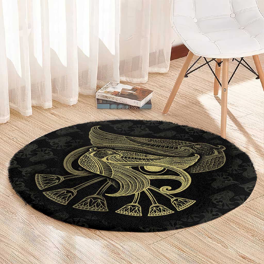 Afro Egypt Round Carpet Horus Eyes Egyptian God