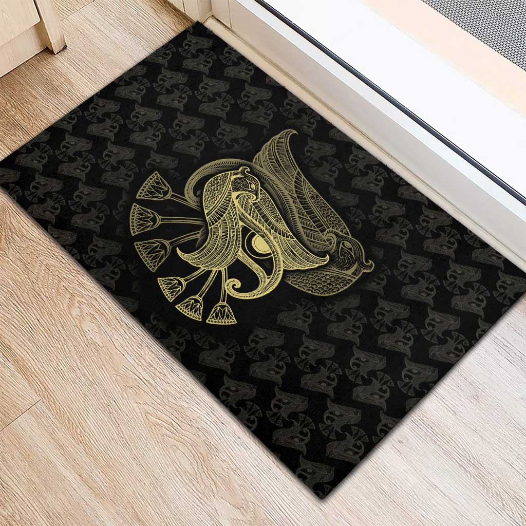 Afro Egypt Rubber Doormat Horus Eyes Egyptian God