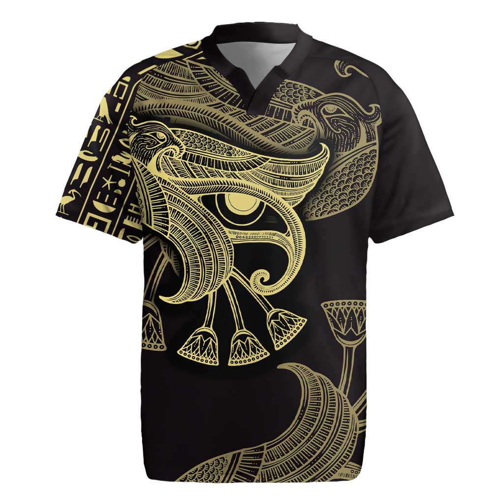 Afro Egypt Rugby Jersey Horus Eyes Egyptian God